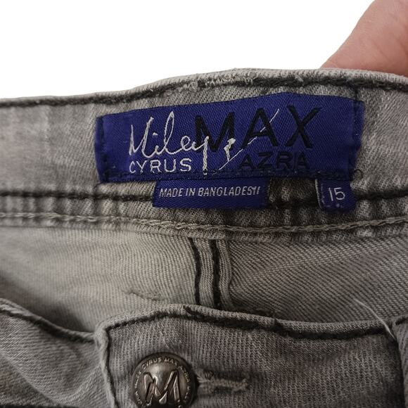Miley Cyrus Max Azra Jeans Sz13 GRAY Skinny Straight Grunge Rocker Boho Street - Picture 9 of 9